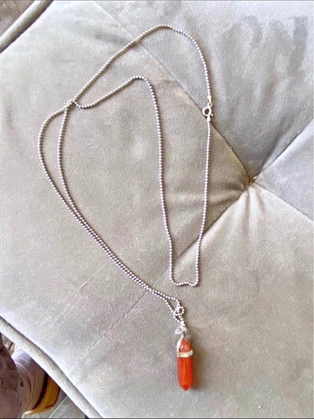Carnelian Sterling Long48 Necklace